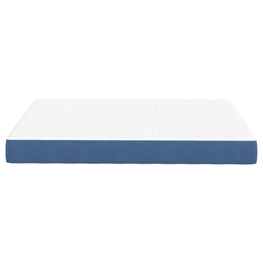 Bedmatras met matras Blauw 160 x 200 cm Stof