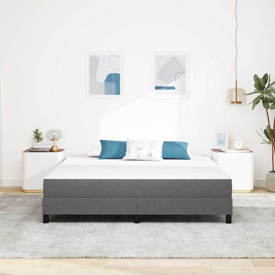 Bedmatras met matras Lichtgrijs 180 x 200 cm Stof