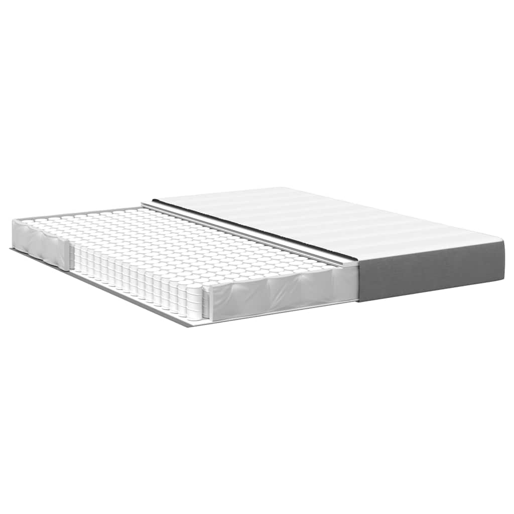 Bedmatras met matras Lichtgrijs 180 x 200 cm Stof