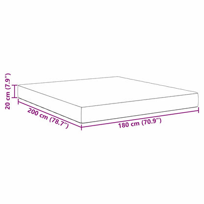 Bedmatras met matras Lichtgrijs 180 x 200 cm Stof