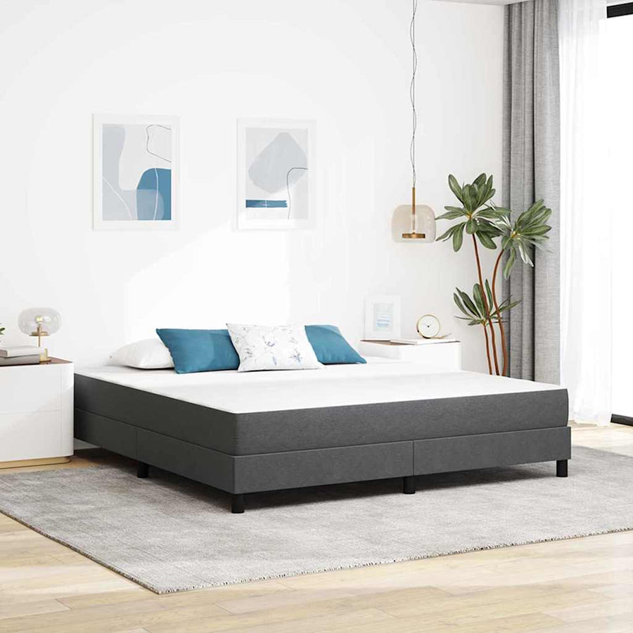 Bedmatras met matras Grijs 180 x 200 cm Stof