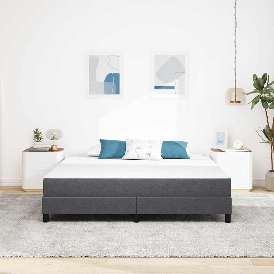 Bedmatras met matras Grijs 180 x 200 cm Stof