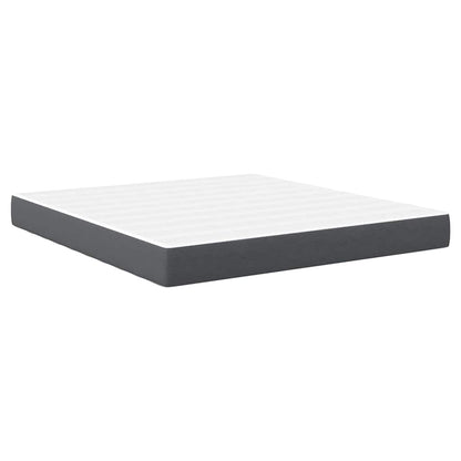 Bedmatras met matras Grijs 180 x 200 cm Stof