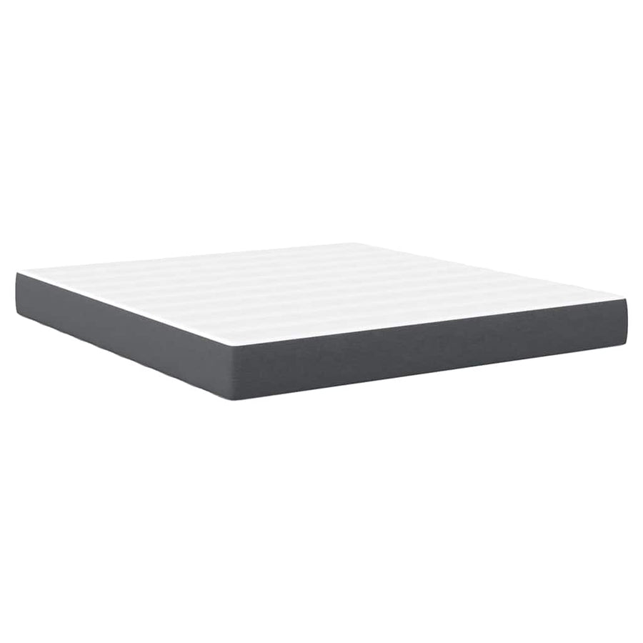 Bedmatras met matras Grijs 180 x 200 cm Stof