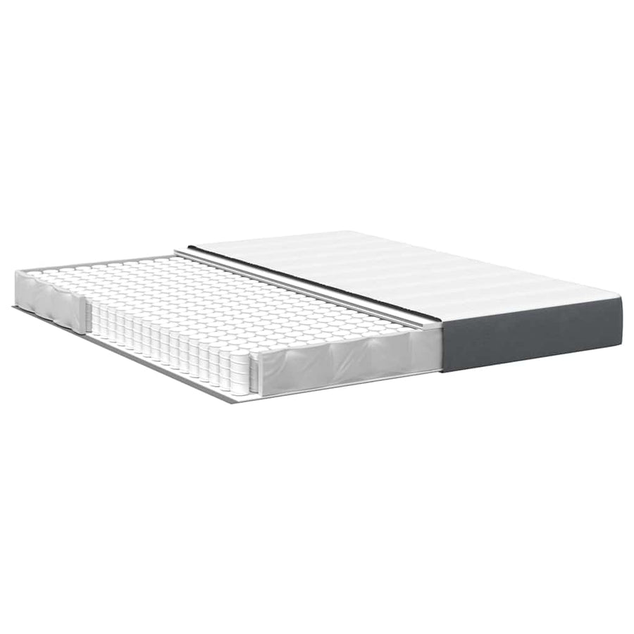 Bedmatras met matras Grijs 180 x 200 cm Stof