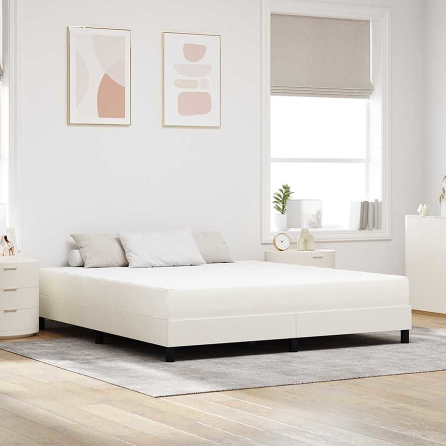 Bedmatras met matras Crème 180 x 200 cm Stof