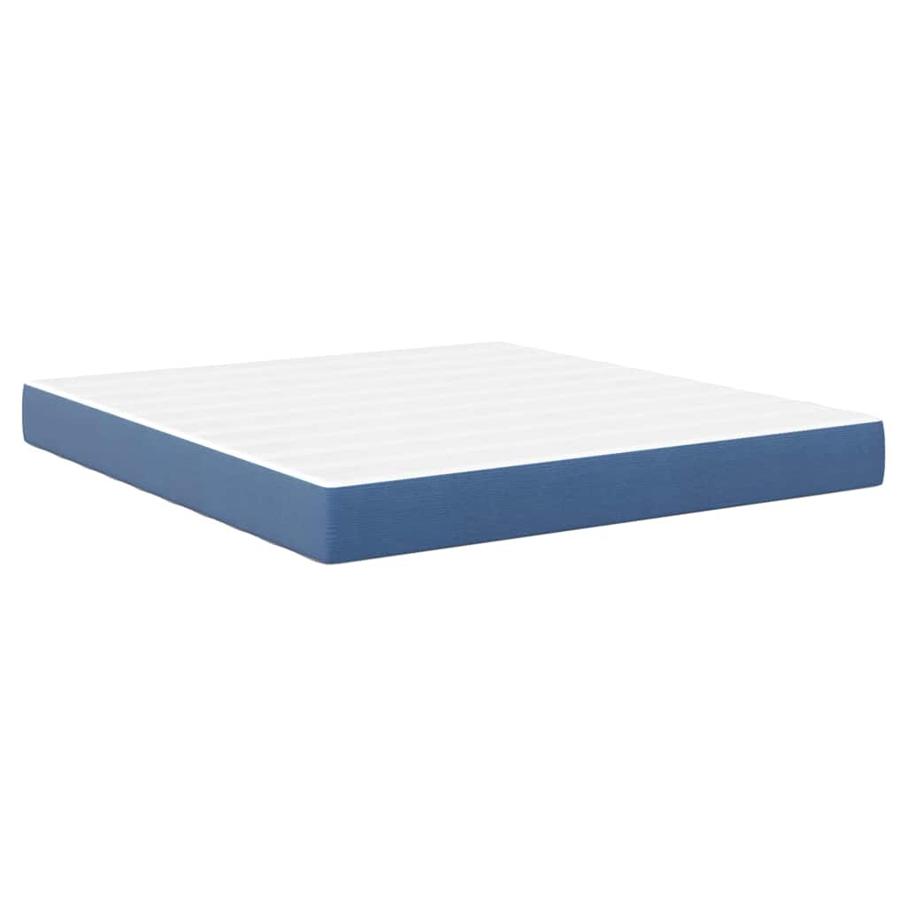 Bedmatras met matras Blauw 180 x 200 cm Stof