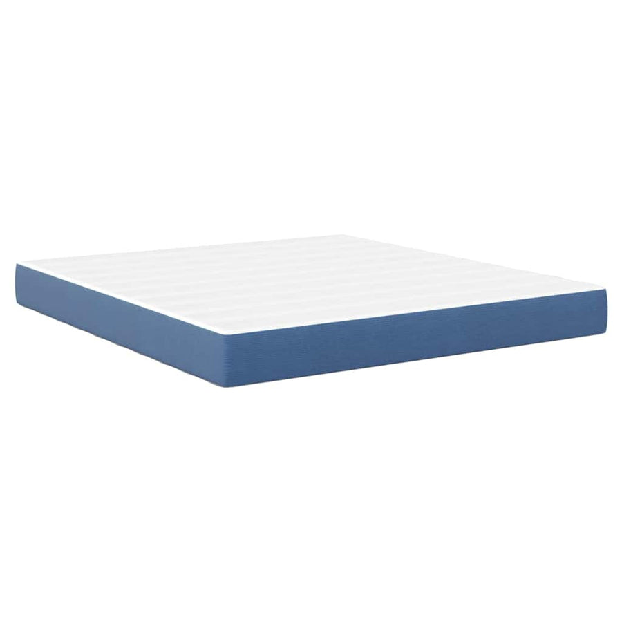Bedmatras met matras Blauw 180 x 200 cm Stof