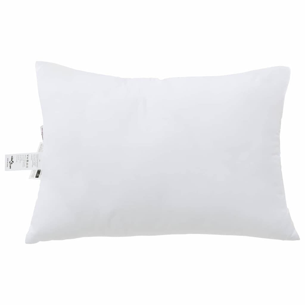 Hoofdkussen met kussen 2 pcs Wit 61 x 41 x 20 cm Polyester
