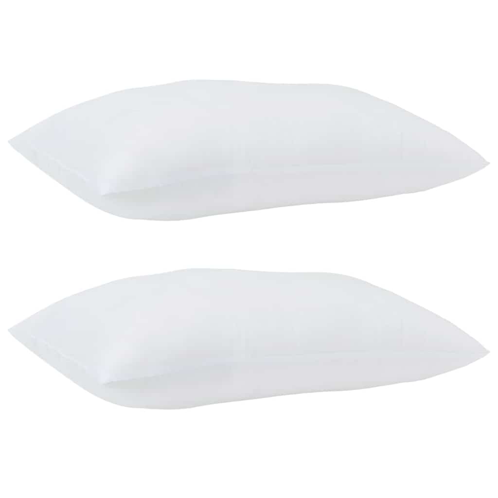 Hoofdkussen met kussen 2 pcs Wit 61 x 41 x 20 cm Polyester