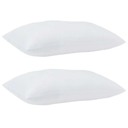 Hoofdkussen met kussen 2 pcs Wit 61 x 41 x 20 cm Polyester