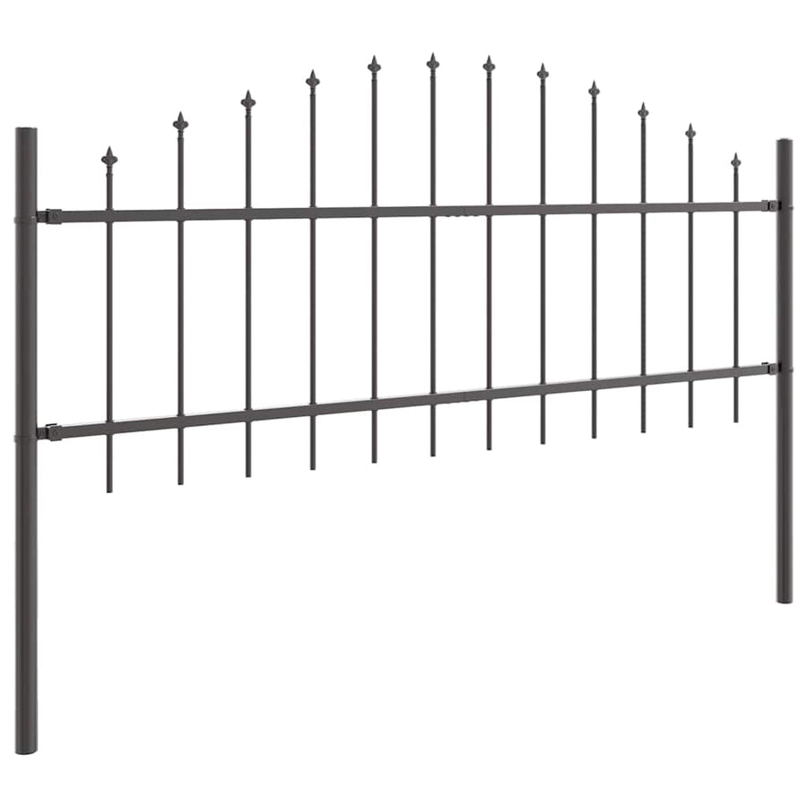 Tuinhek Grijs 170 x 140 cm Gepoedercoat staal