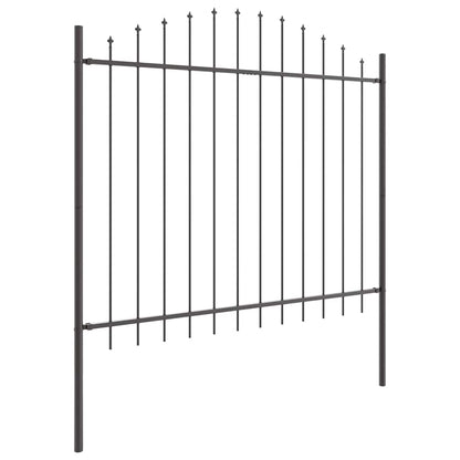 Tuinhek Grijs 170 x 190 cm Gepoedercoat staal