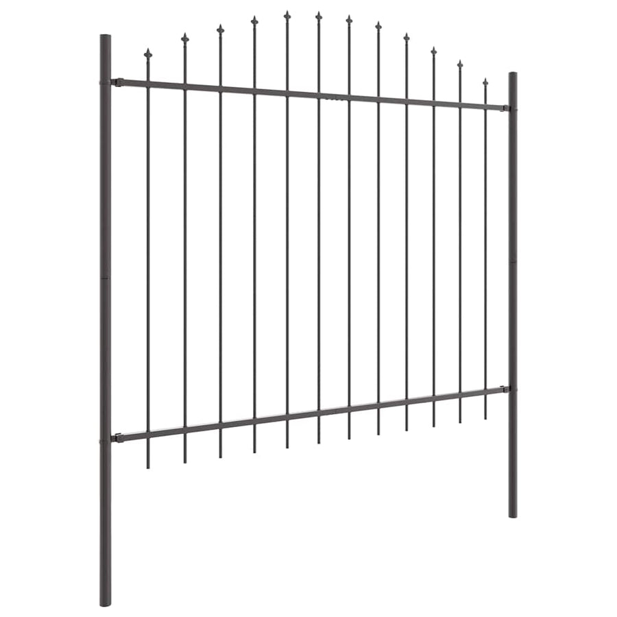 Tuinhek Grijs 170 x 190 cm Gepoedercoat staal