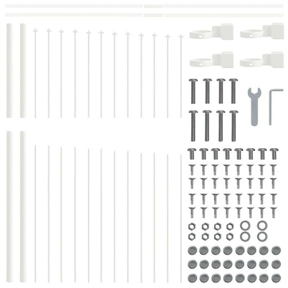 Tuinhek Wit 170 x 190 cm Gepoedercoat staal