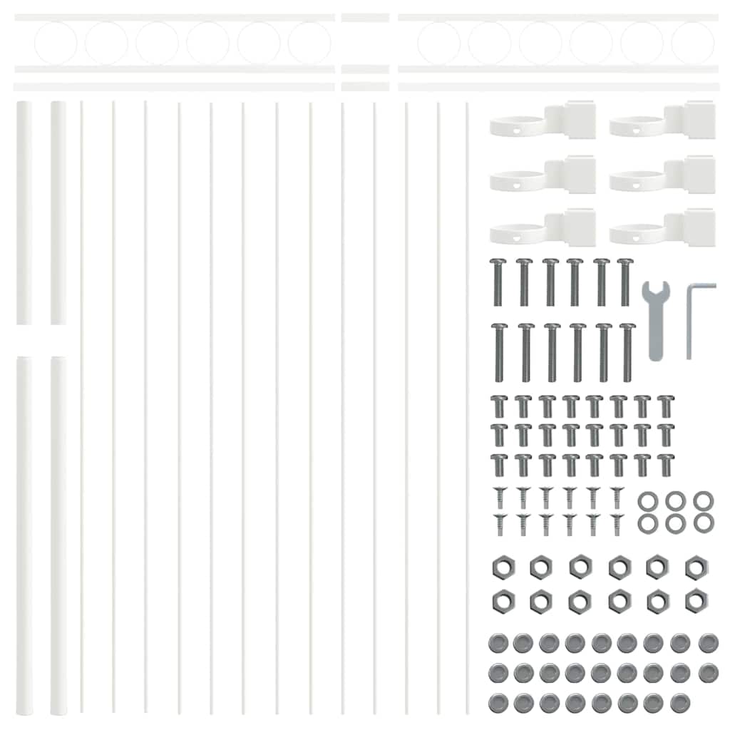 Hecelement Wit 170 x 130 cm Staal
