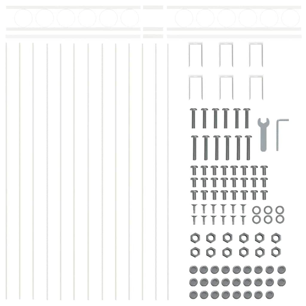 Hecelement Wit 170 x 120 cm Staal