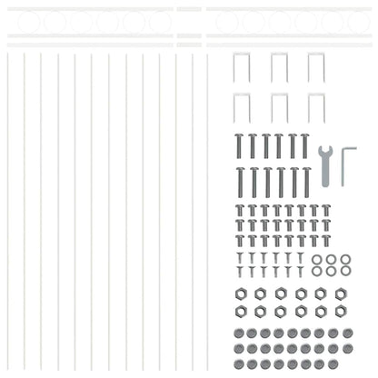 Hecelement Wit 170 x 120 cm Staal