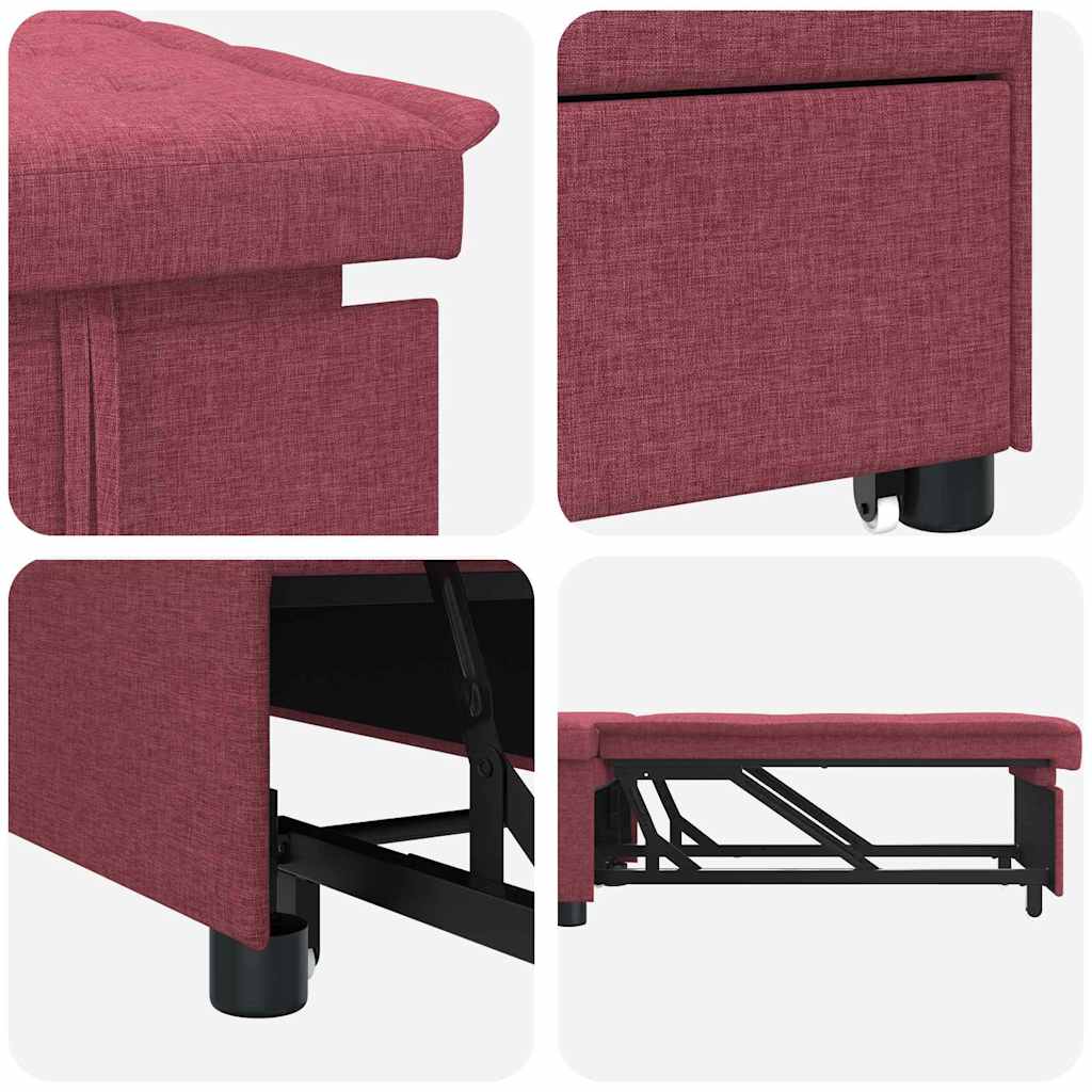 Uittrekbare Sofa Bed 50Cm Multiplex Wijnrood