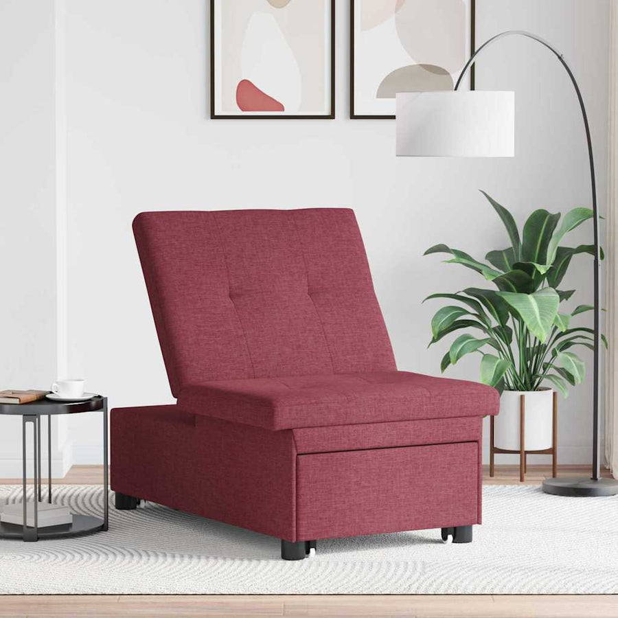 Uittrekbare Sofa Bed 50Cm Multiplex Wijnrood