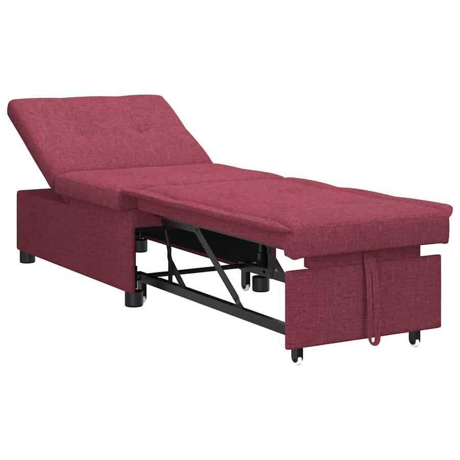 Uittrekbare Sofa Bed 50Cm Multiplex Wijnrood