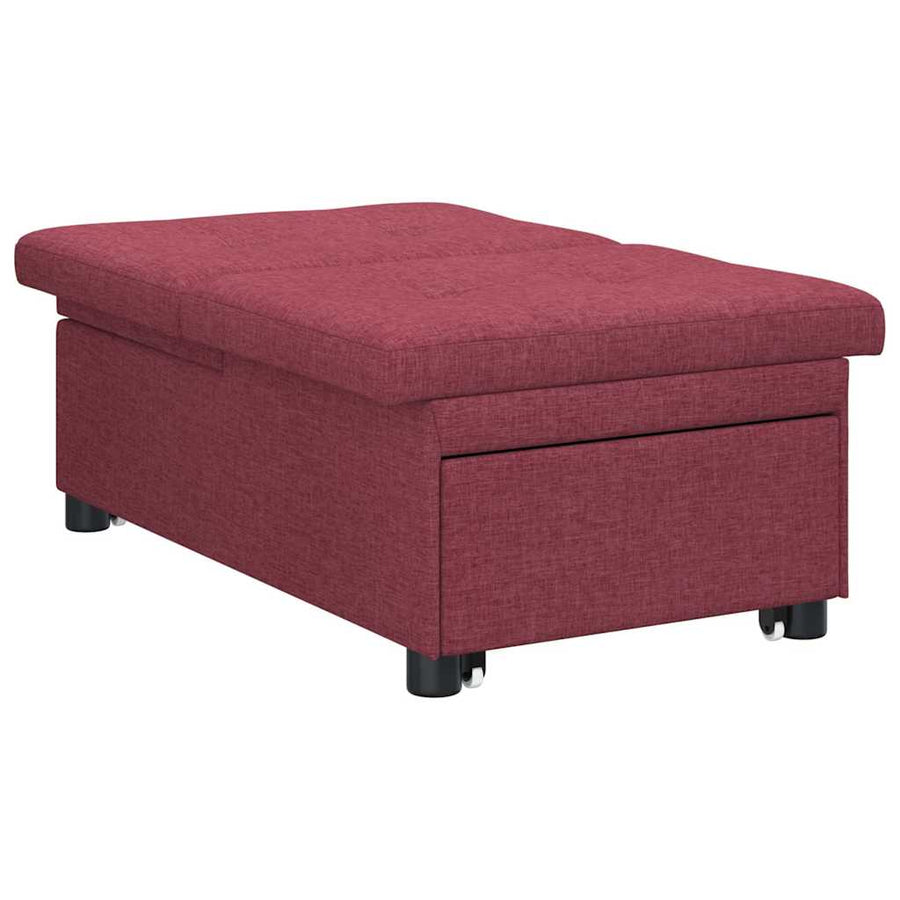 Uittrekbare Sofa Bed 50Cm Multiplex Wijnrood
