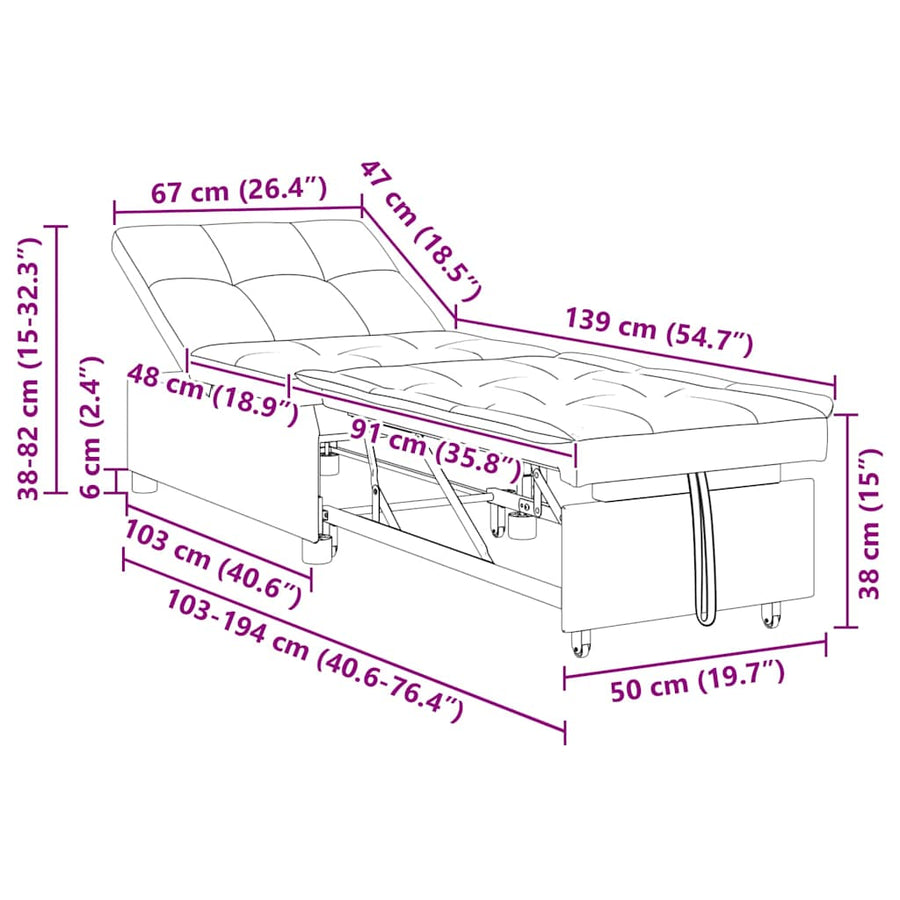 Uittrekbare Sofa Bed 50Cm Multiplex Wijnrood
