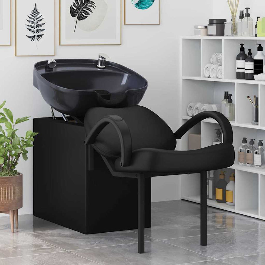 Shampoo Stoel Zwart 63 x 141 x 92 cm PVC