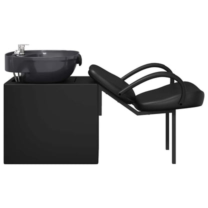 Shampoo Stoel Zwart 63 x 141 x 92 cm PVC