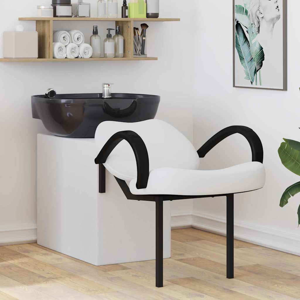 Shampoo Stoel Wit en zwart 63 x 141 x 92 cm PVC