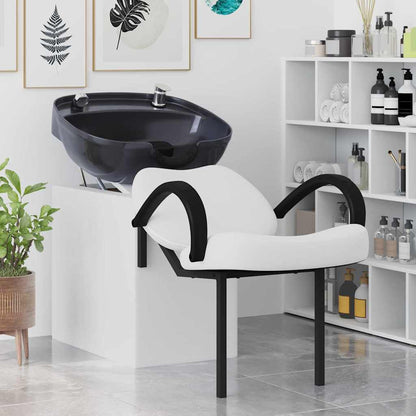Shampoo Stoel Wit en zwart 63 x 141 x 92 cm PVC