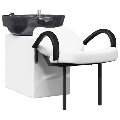 Shampoo Stoel Wit en zwart 63 x 141 x 92 cm PVC