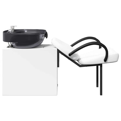 Shampoo Stoel Wit en zwart 63 x 141 x 92 cm PVC