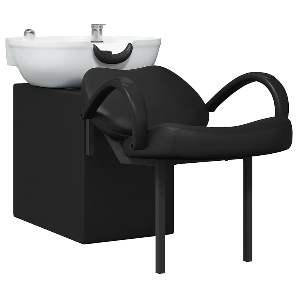 Shampoo Stoel Zwart en Wit 63 x 141 x 92 cm PVC