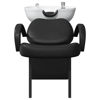 Shampoo Stoel Zwart en Wit 63 x 141 x 92 cm PVC