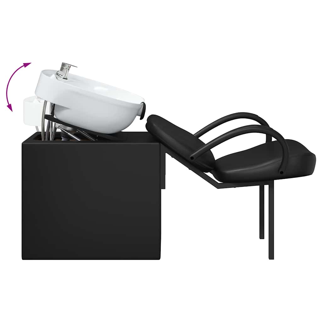 Shampoo Stoel Zwart en Wit 63 x 141 x 92 cm PVC