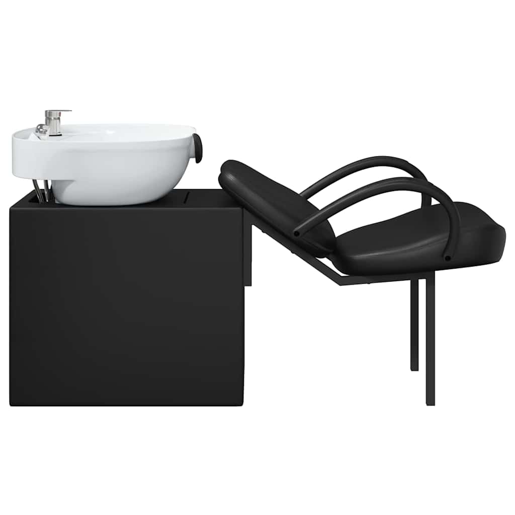 Shampoo Stoel Zwart en Wit 63 x 141 x 92 cm PVC