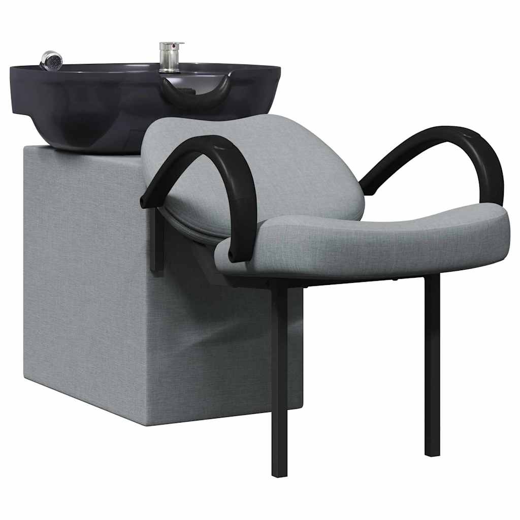 Shampoo Stoel Lichtgrijs en zwart 136 x 60 x 92 cm Stof