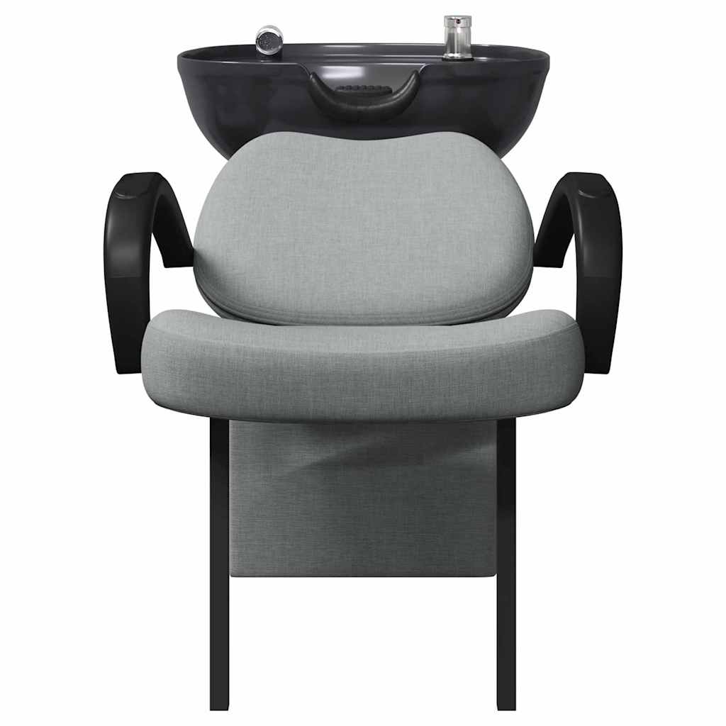Shampoo Stoel Lichtgrijs en zwart 136 x 60 x 92 cm Stof