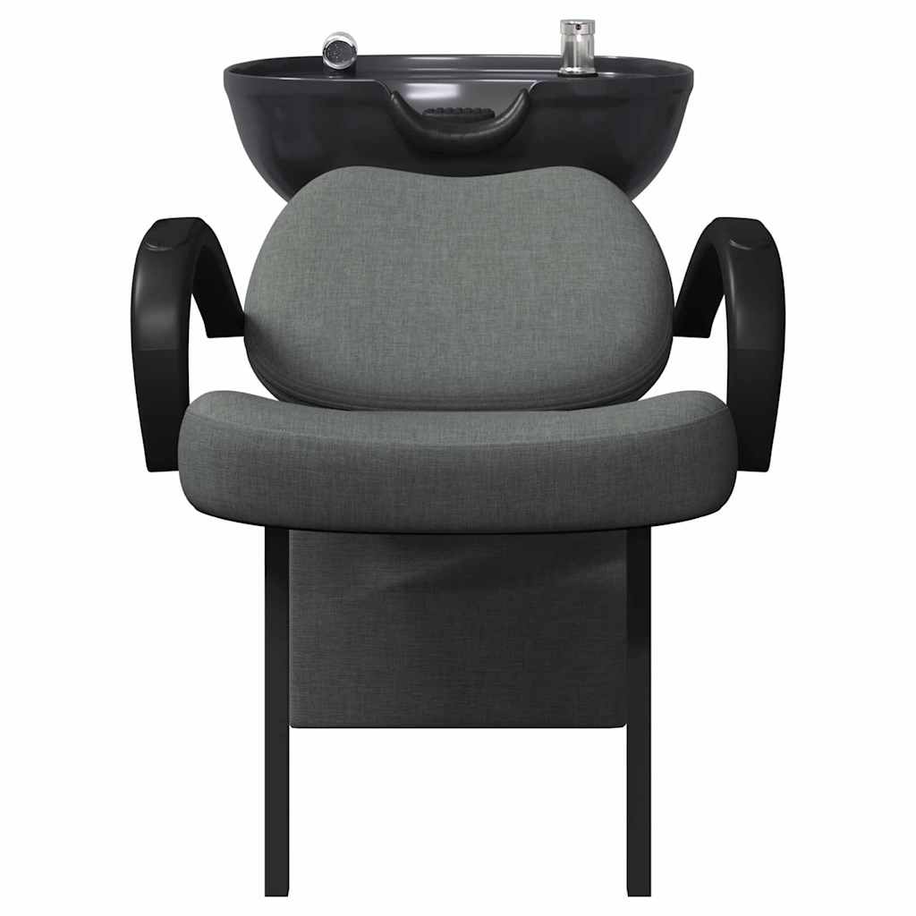 Shampoo Stoel Donkergrijs en Zwart 63 x 141 x 92 cm Stof