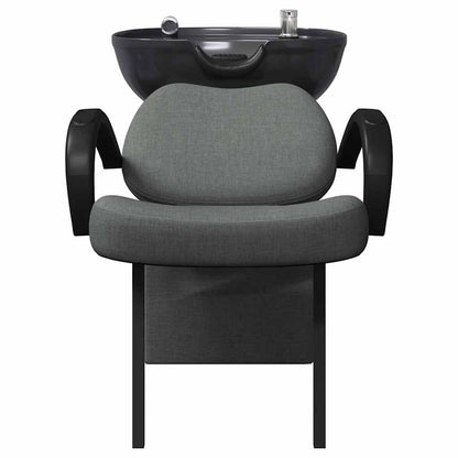 Shampoo Stoel Donkergrijs en Zwart 63 x 141 x 92 cm Stof