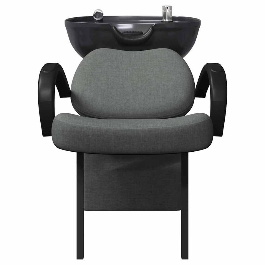 Shampoo Stoel Donkergrijs en Zwart 63 x 141 x 92 cm Stof