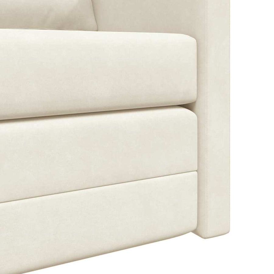 Slaapbank 122cm Crème Fluweel