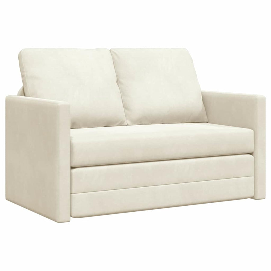 Slaapbank 122cm Crème Fluweel