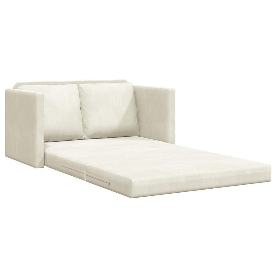 Slaapbank 122cm Crème Fluweel