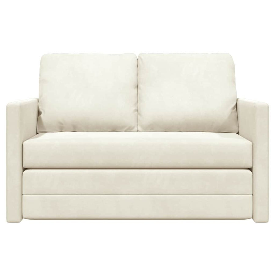 Slaapbank 122cm Crème Fluweel
