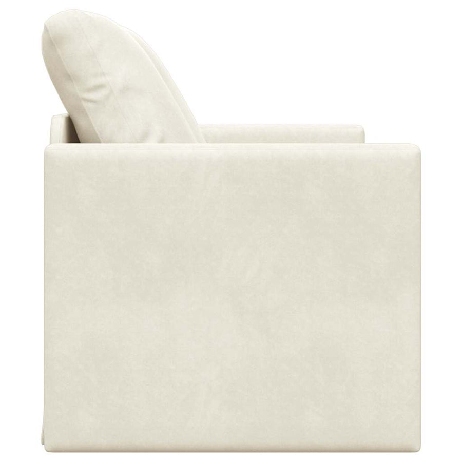Slaapbank 122cm Crème Fluweel