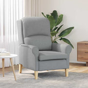 Fauteuil lichtgrijs 76x94x102 cm stof