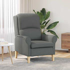 Fauteuil donkergrijs 76x94x102 cm stof