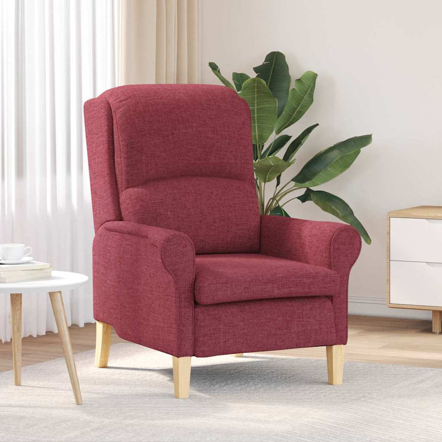 Fauteuil Wijnrood 76 x 94 x 102 cm Stof